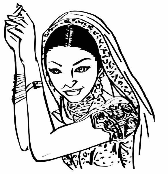 indian clipart black and white free download - photo #7