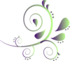 Purple To Green Paisley Clip Art