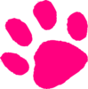 Pink Paw Print Clip Art