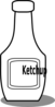 Ketchup Black And White Clip Art