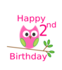 Owl 1st Birthday Clip Art