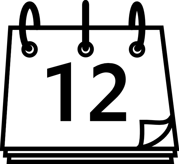 clip art calendar numbers - photo #25