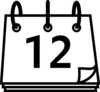 12 Calendar Day Clip Art