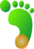 Green Feet Orange Heel Clip Art