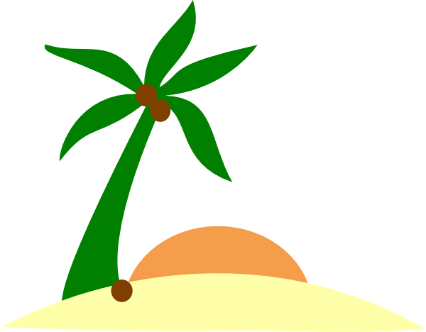 Palm Tree On Island Clip Art at Clker.com - vector clip art online