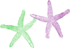 Starfish Green And Purple Clip Art