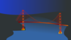 Golden Gate Bridge By Night Clip Art