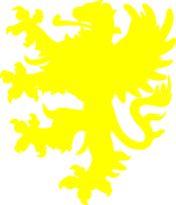 Yellow Gryphon Clip Art
