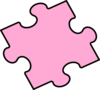 Pink Puzzle Piece Clip Art