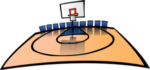 cartoon basketball court