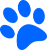 Blue Paw Print Clip Art