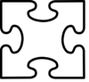 Four Point Puzzle Clip Art