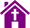 Purple Church House Clip Art