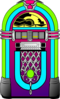 Pink And Blue Jukebox Clip Art