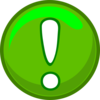 Green Alert Icon  Clip Art