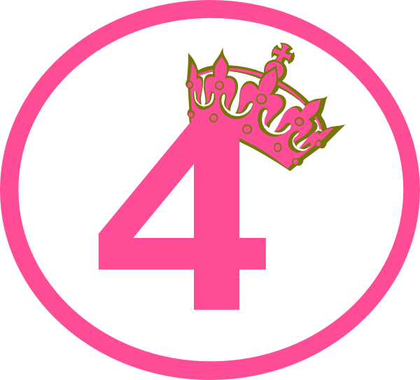 Pink Tilted Tiara And Number 24 Clip Art at  - vector