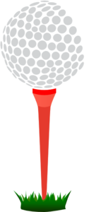 Red Golf Tee Clip Art