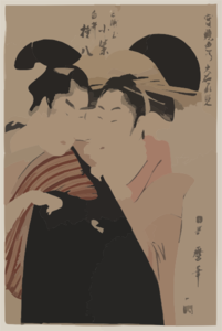 Shirai Gonpachi And The Lady Komuraski Of The Miura-ya. Clip Art