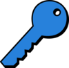 Blueplain Key Clip Art