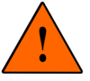 1 High Risk Solid Orange Clip Art