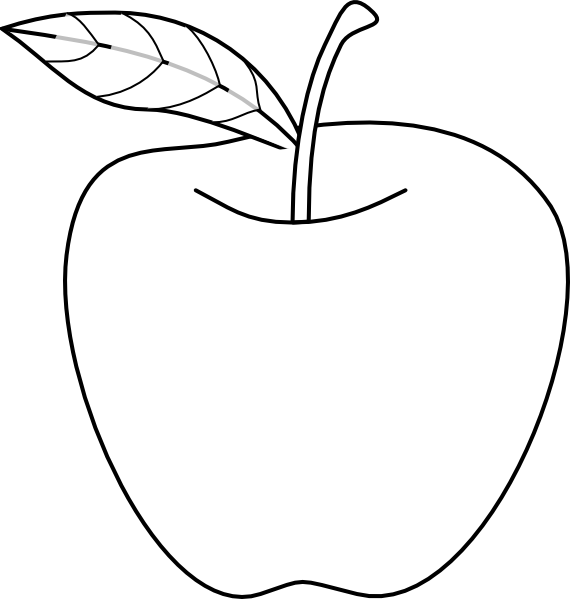 clipart apple drawing - photo #9