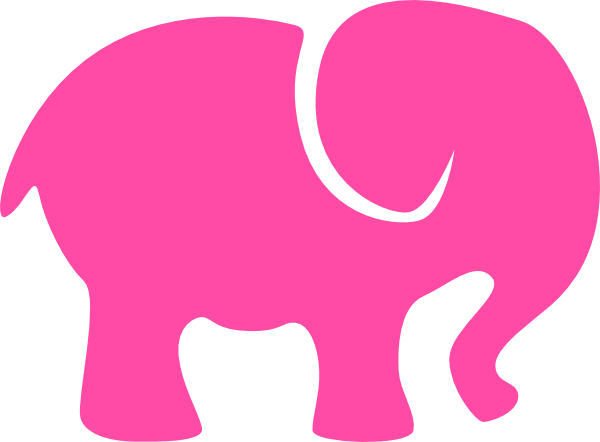 free pink elephant clipart - photo #12