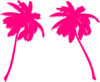 Pink Palm Trees Clip Art