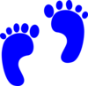 Blue Baby Footprints Clip Art