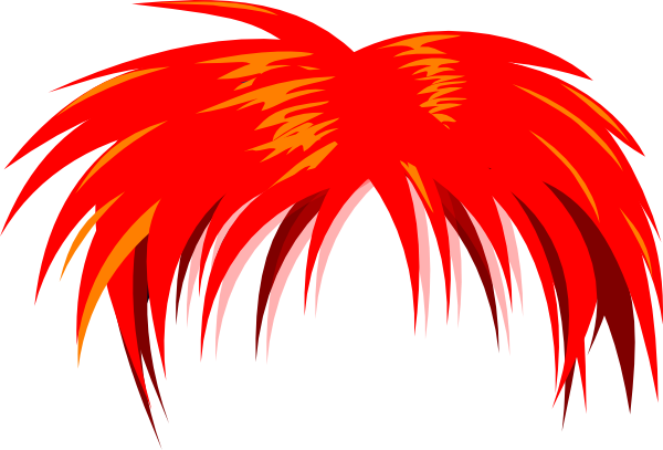 Anime Hair Red Clip Art at  - vector clip art online, royalty free  & public domain