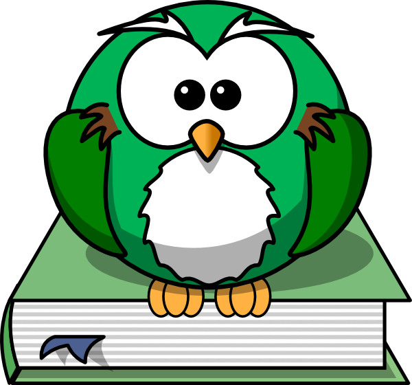 owl reading clipart - photo #43