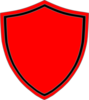 Red Shield With Black Border Clip Art
