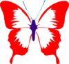 Red Mid Butterfly Clip Art