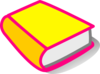 Yellow & Pink Book Clip Art