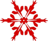 Red Snow Flake Clip Art