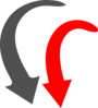 Red And Black Arrow Curve Clip Art