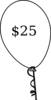 $25 Clear Balloon Clip Art