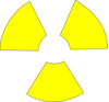 Yellow Atomic Warning Clip Art