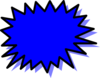 Blue Explosion Blank Pow Clip Art