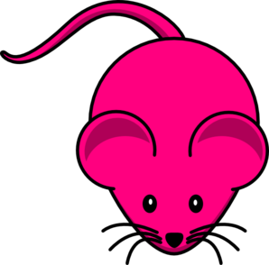 Fuschia Mouse Graphic Clip Art