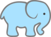 Lt Blue Baby Elephant Clip Art