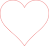 Heart Outline Red Clip Art