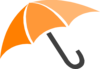 Orange Umbrella Clip Art