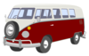 Burgundy Camper Van Clip Art