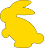 Gold Bunny Clip Art