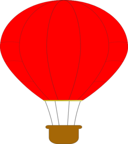 Red Hot Air Balloon Clip Art
