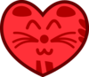 Cat Heart Clip Art