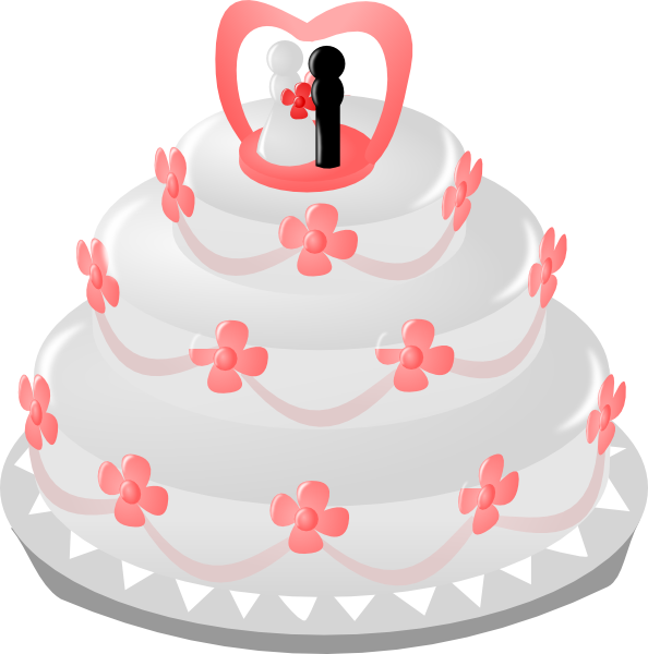 Wedding Cake With Topper