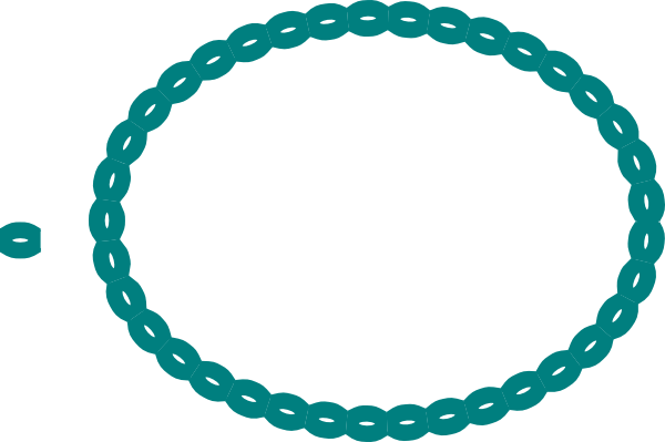 Oval Braid Teal clip art