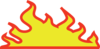 Wide Racing Flame Clip Art