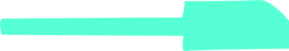 Turquoise Spatula  Clip Art